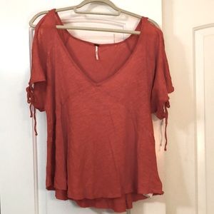 Free People Boho Cold Shoulder Top